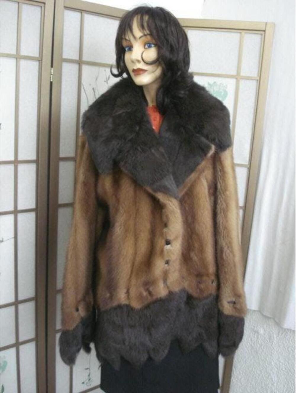 Brand New Pastel Mink & Rabbit Fur Jacket Coat Women Woman Size 8